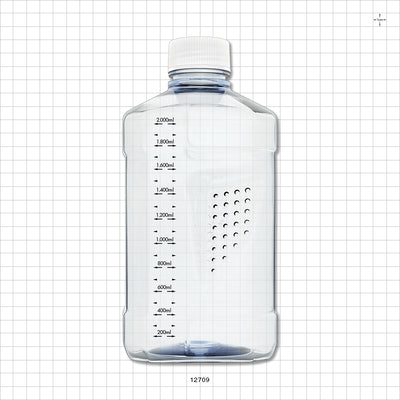 PharmaTainer™ Bottle, Non-Sterile, 5/Vacuum-Sealed Pack - 2 Liter; 48 mm cap - 12709