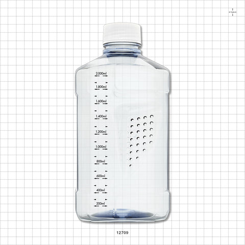 PharmaTainer™ Bottle, Non-Sterile, 5/Vacuum-Sealed Pack - 2 Liter; 48 mm cap - 12709