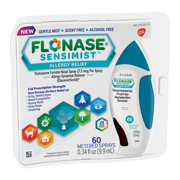 Haleon Company Flonase Sensimist Allergy Nasal Spray 27.5mcg 60 Spray 5.9mL/Each, 12 EA/CA - 60000000043096