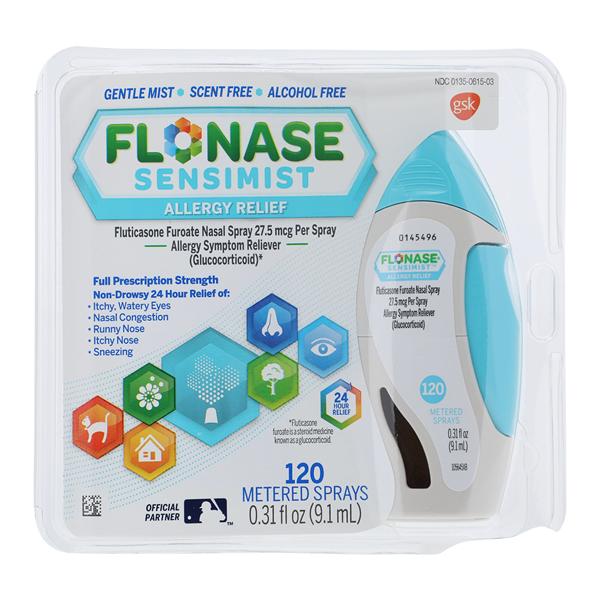 Haleon Company Flonase Sensimist Allergy Nasal Spray 27.5mcg 120 Spray 9.1mL/Each, 12 EA/CA - 60000000127484