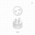 PharmaTainer™ Cap, 3-Ports - 48 mm; 2 External Ports Fit 1/4 inch ID Tubing x 2 Internal Ports Fit 1/4 inch ID Tubing (0.25 inch, 6.35 mm); 1 External Port Fits 3/16 inch ID Tubing (0.188 inch, 4.76 mm) - 12718