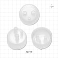 PharmaTainer™ Cap, 3-Ports - 48 mm; 2 External Ports Fit 1/4 inch ID Tubing x 2 Internal Ports Fit 1/4 inch ID Tubing (0.25 inch, 6.35 mm); 1 External Port Fits 3/16 inch ID Tubing x 1 Internal Port Fits 3/16 inch ID Tubing (0.188 inch, 4.76 mm) - 12719