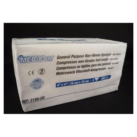 AMD Ritmed Cotton All Purpose Sponge 4x4" 4 Ply Non-Sterile Non-Woven LF - A2100-CH