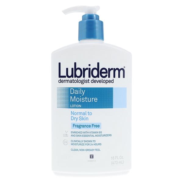 J&J Consumer Products Lubriderm Daily Moisturizing Lotion Fragrance Free Body 16oz/Bottle, 12 BT/CA - 514832300