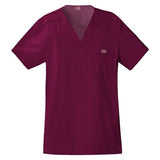 Strategic Partners, Inc -Dickies Scrub Shirt Adult Mens Wine 81722 V-Neck 5X Large Each 81722-WINZ-5XL