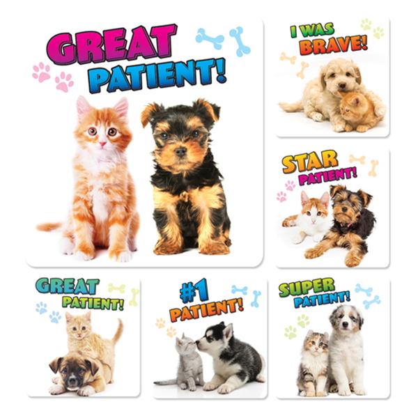 Sherman Specialty Stickers Puppy & Kitten Patient 100/Rl - PS650