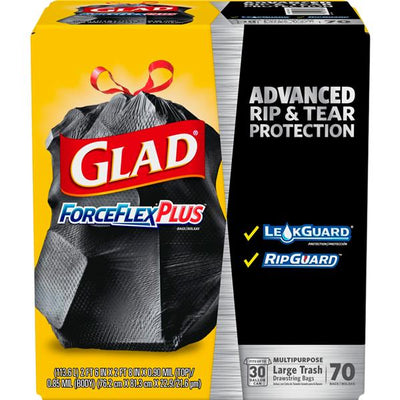 The Clorox Sales Company Bag Trash 30gal Plastic Drawstring Closure 70/Box - 985848