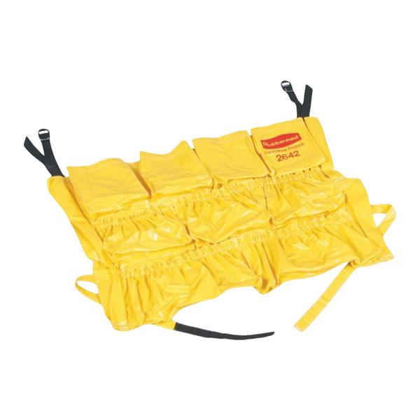Newell Brands Dist. LLC Bag Caddy Brute Nylon/Vinyl Heavy-Duty w/ Pockets f/ 32/44gal Containers 6/Case - FG264200YEL