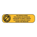 Apothecary Products Labels Avoid Direct Sunlight While Taking Yellow 1000/Box - 40351