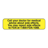 Apothecary Products Labels Call Your Doctor Yellow 1000/Box - 41268