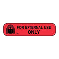 Apothecary Products Labels For External Une Only Red 1000/Box - 40111