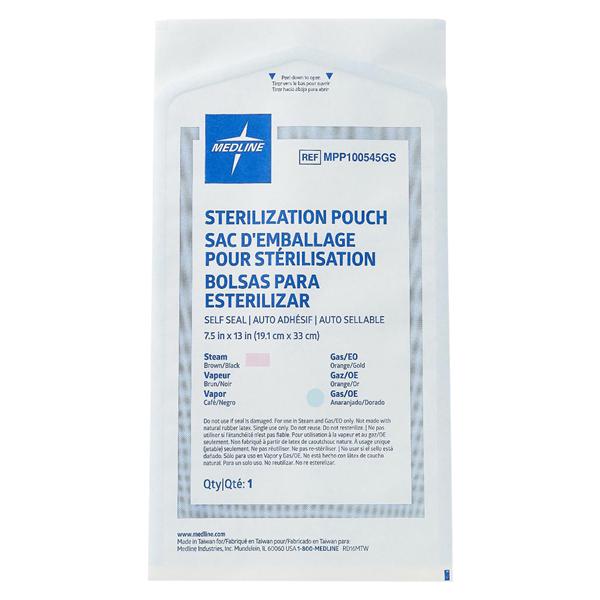 Medline Industries Inc Sterilization Pouch Self Seal 7.5 in x 13 in 1000/Ca  - MPP100545GS
