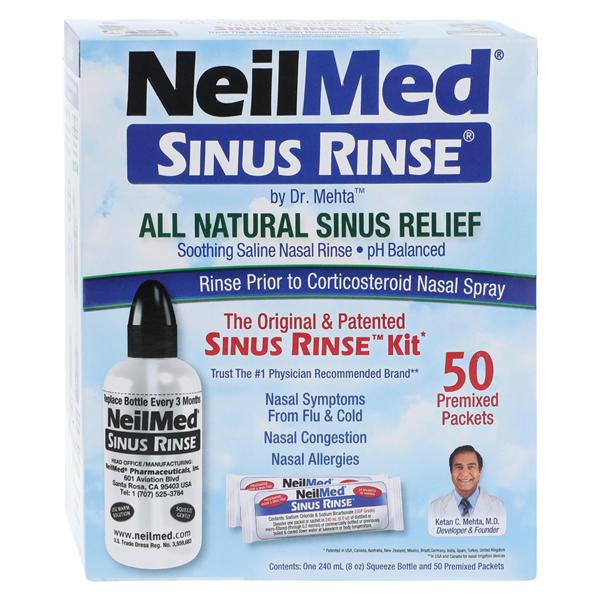 Neilmed Pharmaceuticals Neilmed Nasal Rinse Solution 8oz Bottle Kit 50/Package - 3458619