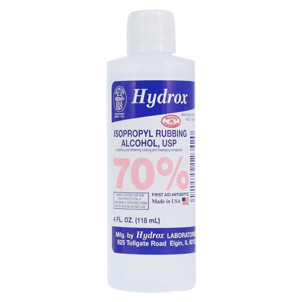 Hydrox Labs Isopropyl Alcohol Antiseptic 4oz/Each, 60 EA/CA - I0020