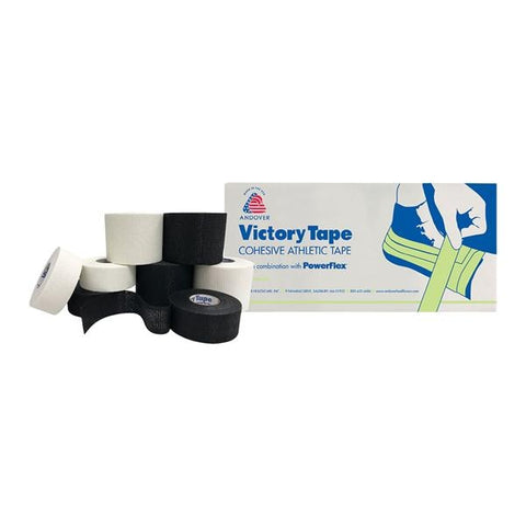Andover Coated Products -Victory Athletic Tape Synthetic Fiber 2"x15yd Black 24/Case ACP120BK-020-150-024