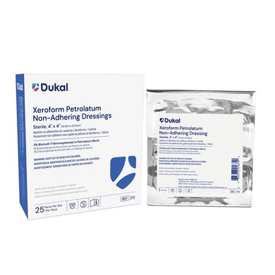 Dukal LLC Gauze Xeroform Dressing 4x4" Sterile Bismuth Tribromophenate LF - 215