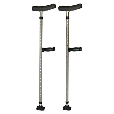 Medline Industries Inc Single-Tube Crutches 400lb Capacity 6.6" - MDS80542