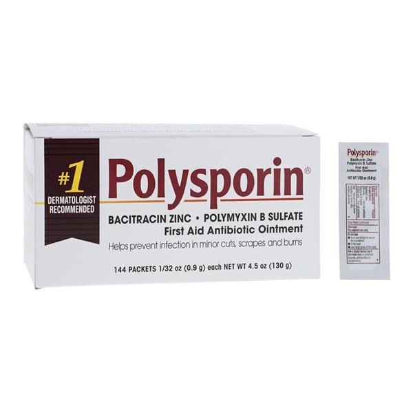 J&J Consumer Products Polysporin Ointment 1/32oz Foil Pack 144/Box - 512381300