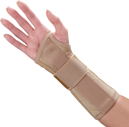 DEROYAL FUNCTIONAL WRIST AND WRIST FOREARM SPLINT (PACKAGING - EACH) (WRIST/FOREARM LENGTH - 9”)