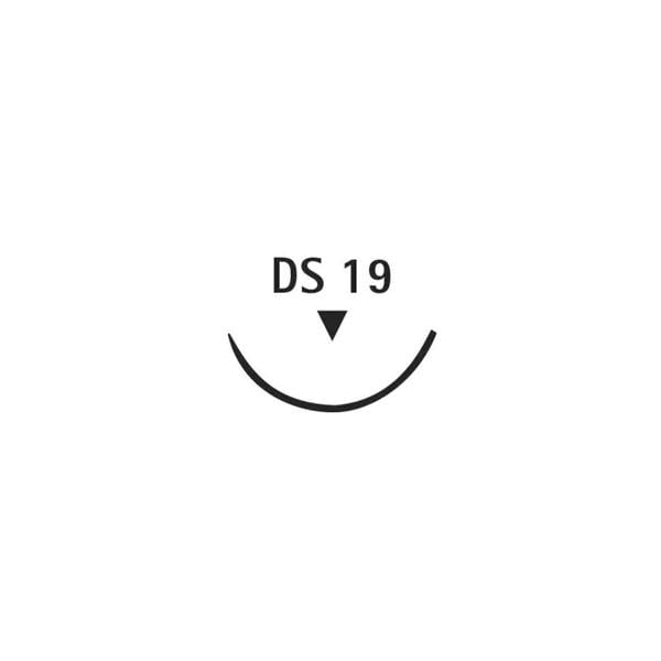TissueSeal LLC -Dagrofil Suture Polyester 3-0 18" Non-Absorbable DS-19 Reverse Cutting Circle Needle 2cm Coated White 36/Package C0852210