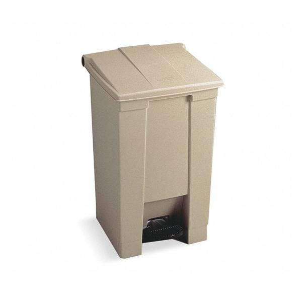 Newell Brands Dist. LLC Can Trash HDPE Step-On Pedal Integrated Lid Self-Closing Each - FG614600BEIG