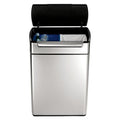 SimpleHuman LLC 12.7 Gallon Touch-Bar Dual Compartment Recycling Trash Can Brushed Stainless Steel Each - CW2018