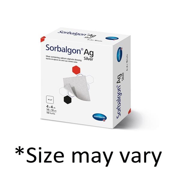 Hartmann USA Sorbalgon Ag Calcium Alginate/Silver Dressing 2x2" Sterile Square Adhesive LF  - 9996121