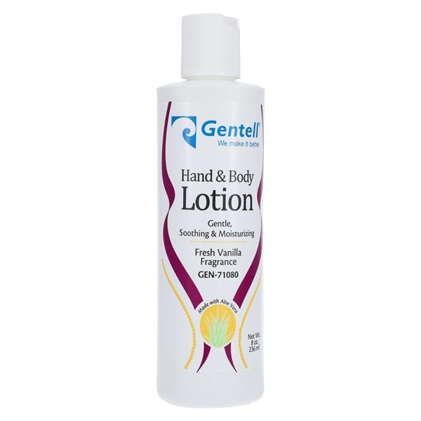 Gentell, Inc. Moisturizing Lotion 8oz Fresh Vanilla Scent Non-Greasy Body Each, 24 EA/CA - GEN71080