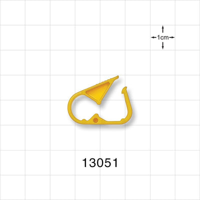 Pinch Clamp, Yellow - Fits 0.079 inch - 0.217 inch OD Tubing (2 mm - 5.5 mm) - 13051