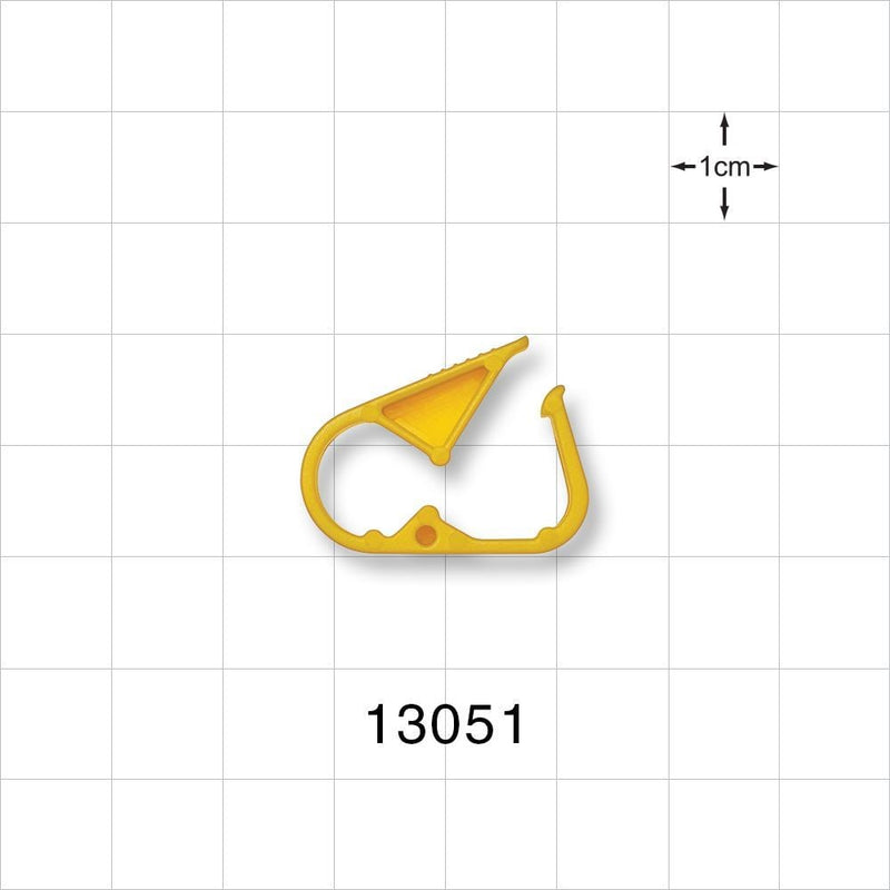 Pinch Clamp, Yellow - Fits 0.079 inch - 0.217 inch OD Tubing (2 mm - 5.5 mm) - 13051