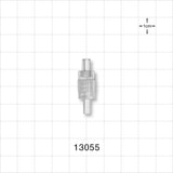 Male Luer w/Spin Lock, Tubing Port, Clear - 0.096 inch ID/0.189 inch OD (2.44 mm/4.8 mm) - 13055