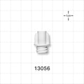 Large-Bore Female Cap, Non-Vented, White -  - 13056