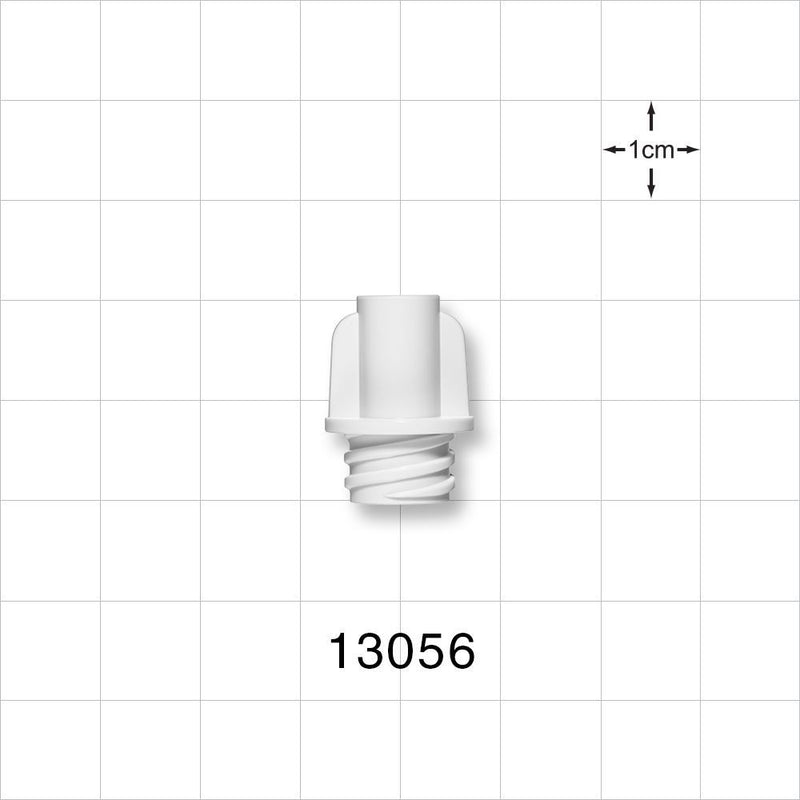 Large-Bore Female Cap, Non-Vented, White -  - 13056