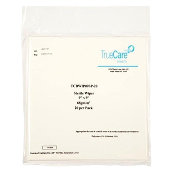 Criticlean Cleanroom Products -Dry Wipes Disposable Polyester Sterile 9 in x 9 in White Cleanroom Application For 3600/CaseCIA7002071