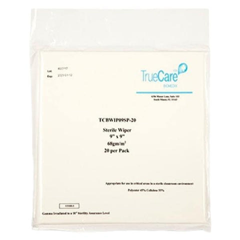 Criticlean Cleanroom Products -Dry Wipes Disposable Polyester Sterile 9 in x 9 in White Cleanroom Application For 3600/CaseCIA7002071