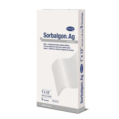 Hartmann USA  Sorbalgon Ag Calcium Alginate/Silver Hydrophilic Dressing 1x12" Sterile Rbn LF - 999609