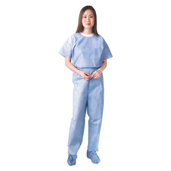 Medline Industries Inc Scrub Shirt Lightweight Multi-Layer Material X-Large Blue 30/Ca  - NON27212XL