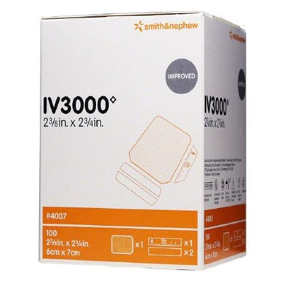 Smith & Nephew Wound Care IV3000 Film Catheter Fixation Dressing 6x7cm Sterile Peripheral Adhs Adhr Trans, 9 BX/CA - 66024007