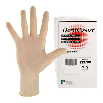 Innovative Health Care -DermAssist Surgical Gloves 7 Natural, 4 BX/CA 133700