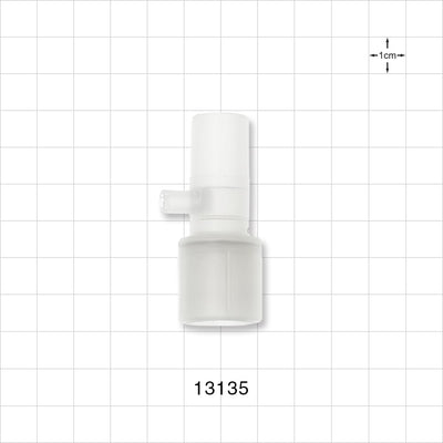 Straight Connector, Tubing Port, Tubing Port Side Port, Natural - 22 mm x 15 mm OD - 13135