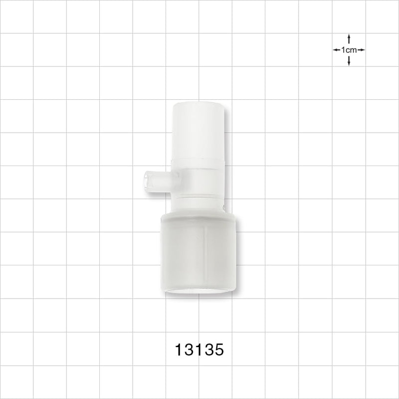Straight Connector, Tubing Port, Tubing Port Side Port, Natural - 22 mm x 15 mm OD - 13135