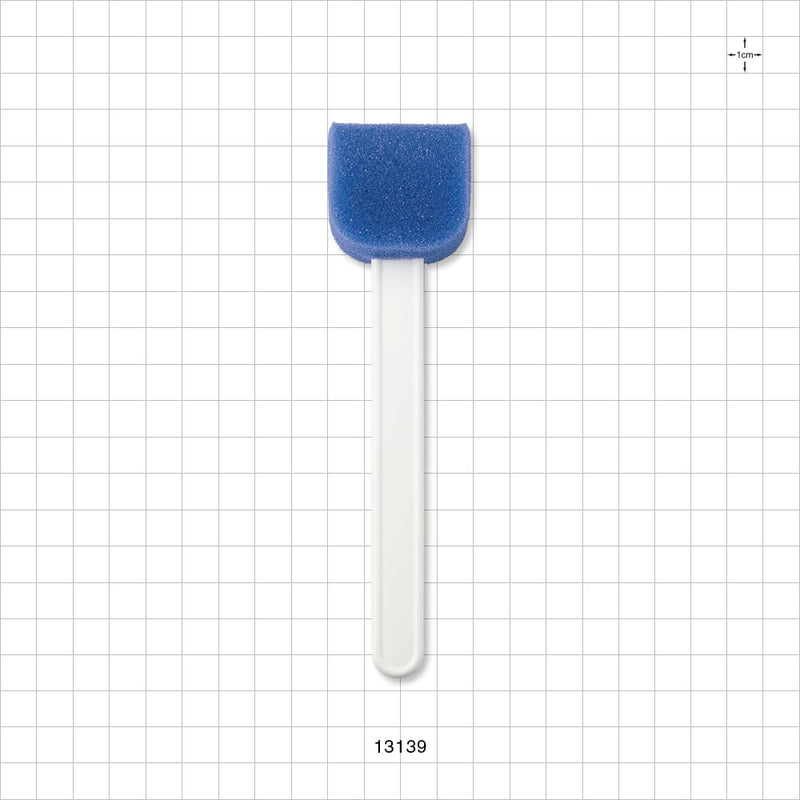Rounded Bottom Sponge Stick, Blue - 6 inch (152 mm) - 13139
