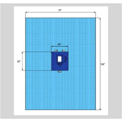 Welmed Inc -77x126" Sterile Laparotomy Drape Fenestrated 1222-2125