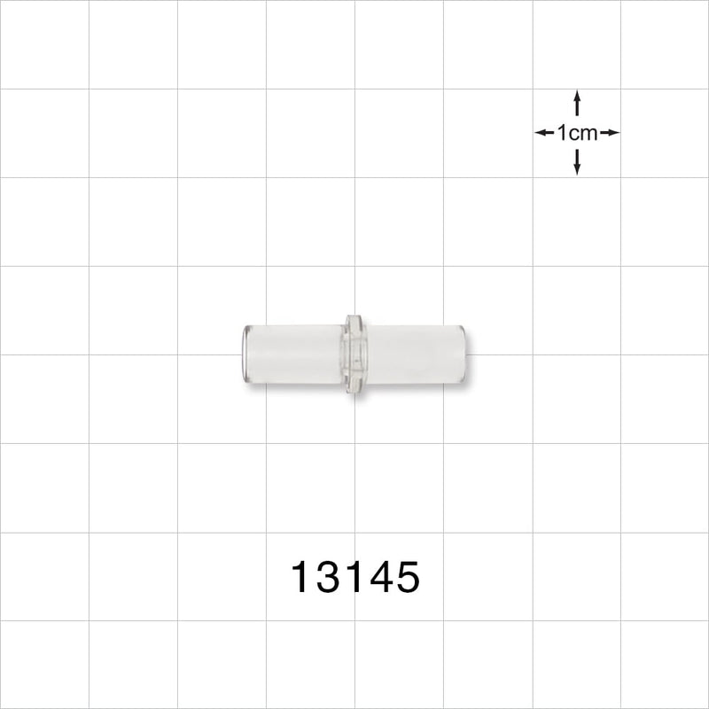 Straight Connector, Tubing Port, Clear - 6.6 mm OD/5.2 mm ID - 13145