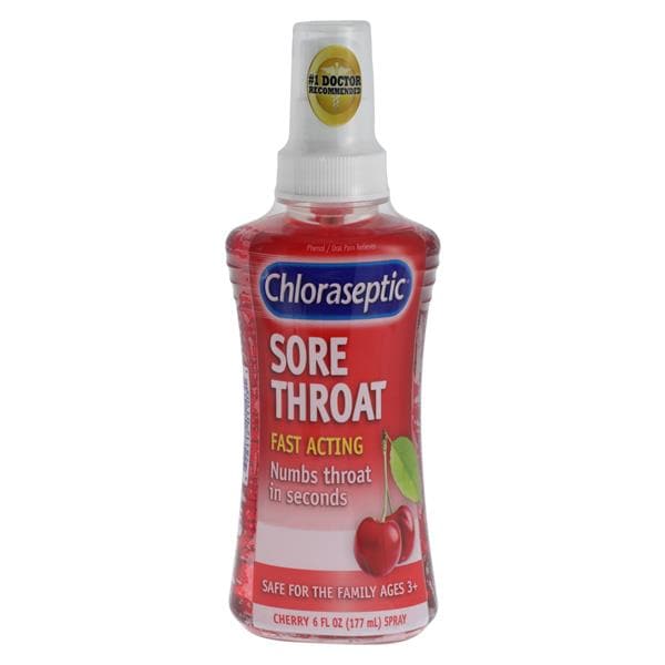 Medtech Products Chloraseptic Sore Throat Spray Cherry 6oz/Bottle, 12 BT/CA - 103011038E
