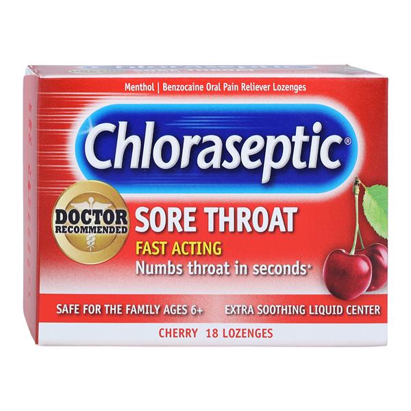 Medtech Products Chloraseptic Sore Throat Lozenges Cherry 18/Box, 36 BX/CA - 103011069H
