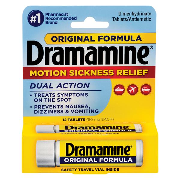 Medtech Products Dramamine Original Tablets 50mg 12/Bottle, 48 BT/CA - 31248001972