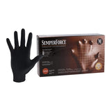 HARPS, Inc. -SemperForce Nitrile Exam Gloves Medium Black Non-Sterile Not Chemo Approved, 10 BX/CA BKNF103
