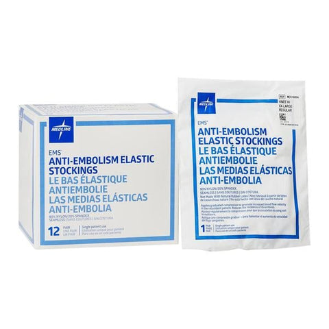 Medline Industries Inc -EMS Anti-Embolism Stocking Knee High 2XL White MDS160694