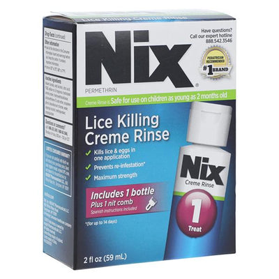 Medtech Products Nix Creme Rinse 1% Lice Treatement 2oz/Bottle, 24 BT/CA - 024782